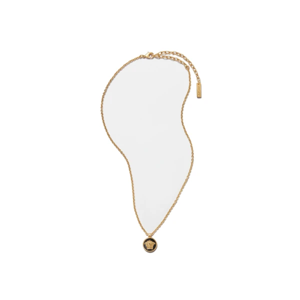 Medusa Necklace in Black and Gold