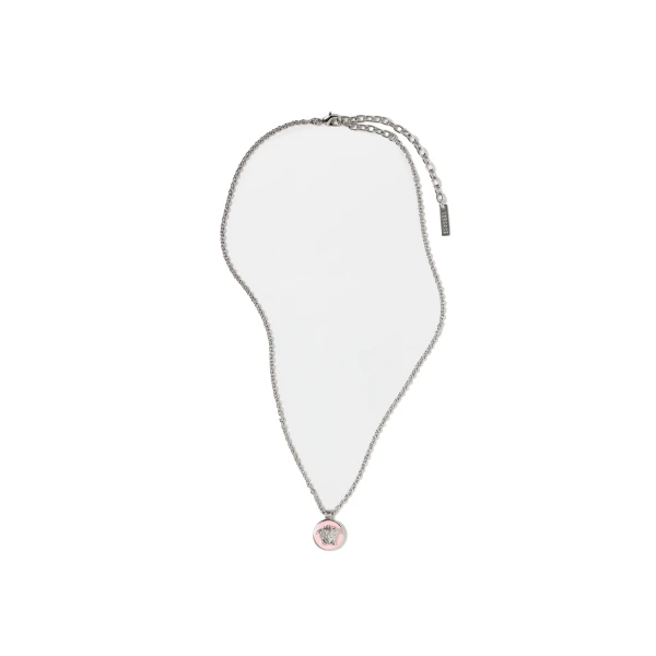 Medusa Necklace in Silver and Pink