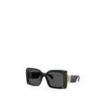 Versace Medusa Plaque Maxi Sunglasses in Black and Gold | Sunglasses | Coveti