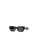Versace Medusa Plaque Sunglasses in Black Metal | Sunglasses | Coveti