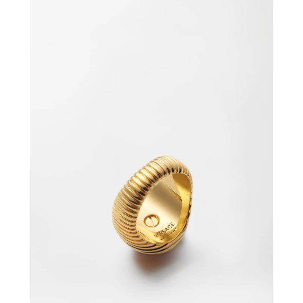 Versace Medusa Ring in Red and Gold, view 3 | Rings