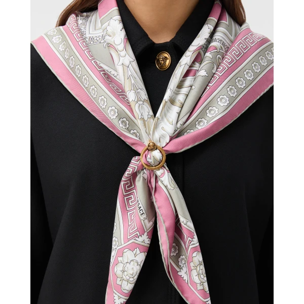 Versace Medusa Scarf Ring in Gold, view 2 | Brooches & Pins