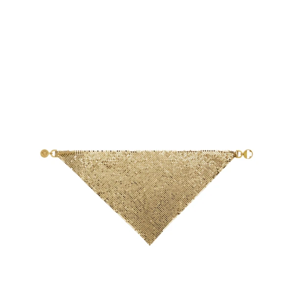 Metal Mesh Bandana Necklace in Gold