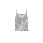 Versace Metal Mesh Camisole Top in Silver | Camisoles | Coveti