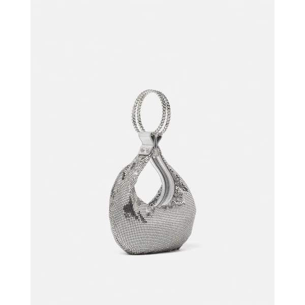 Versace Metal Mesh Mini Bag in Silver, view 2 | Mini Bags