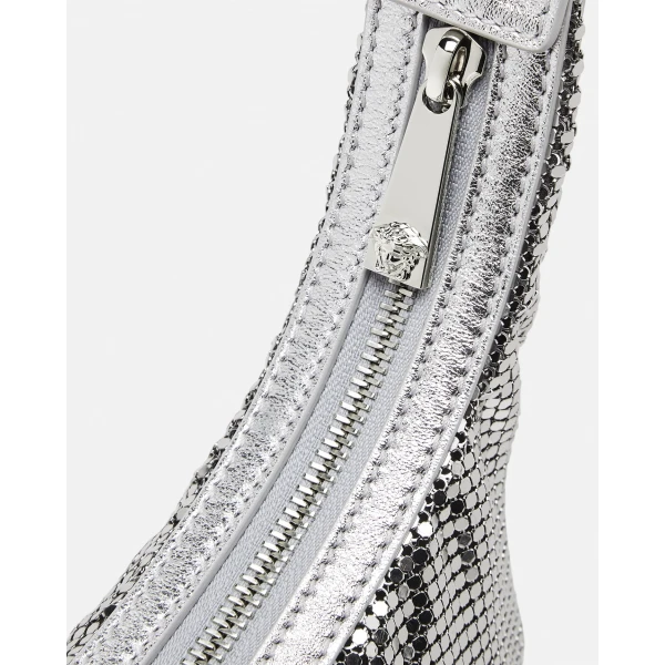 Versace Metal Mesh Mini Bag in Silver, view 5 | Mini Bags