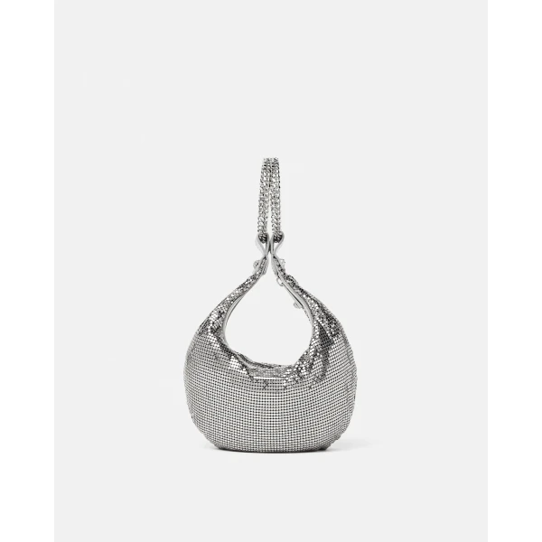 Versace Metal Mesh Mini Bag in Silver, view 6 | Mini Bags