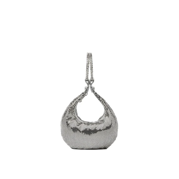 Metal Mesh Mini Bag in Silver