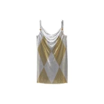 Versace Metal Mesh Mini Dress in Silver | Mini Dresses | Coveti