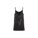 Versace Metal Mesh Slip Mini Dress in Black | Mini Dresses | Coveti