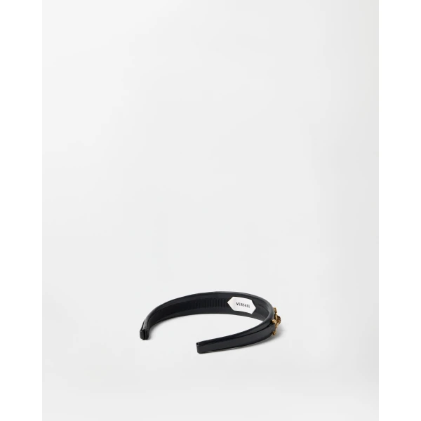 Versace Nappa Headband in Black, view 3 | Hair Accessories