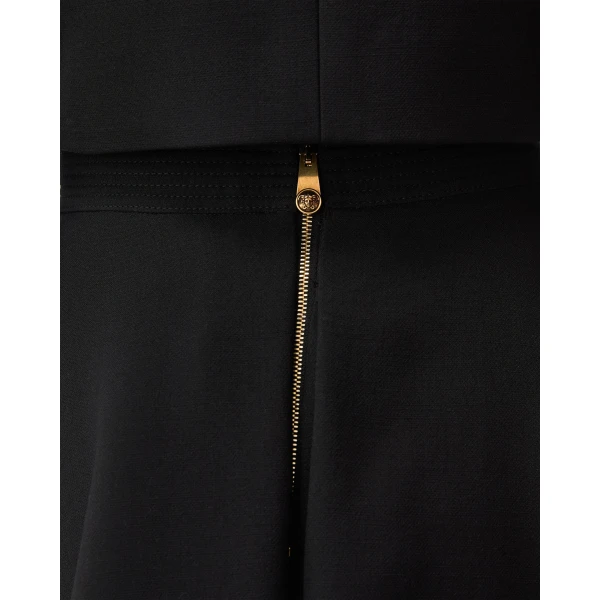 Versace Natté Wool Mini Skirt in Black, view 5 | Mini Skirts