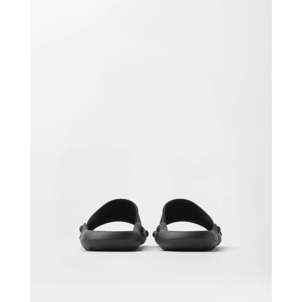 Versace Nettuno Rubber Slides in Black, view 3 | Flip Flops & Slides