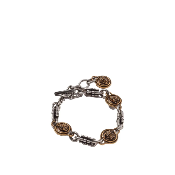 Versace Novantatré Bracelet in Silver and Gold | Bracelets | Coveti