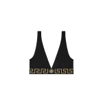 Versace Nylon-Blend Bikini Top in Black | Bikini | Coveti
