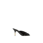 Versace Nyx Leather Mules 80 mm in Black | Mules | Coveti