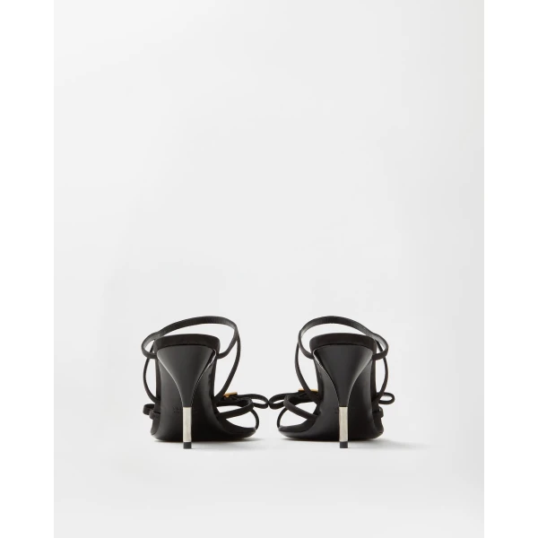 Versace Nyx Satin Mules 80 mm in Black, view 6 | Mules
