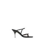 Versace Nyx Satin Mules 80 mm in Black | Mules | Coveti