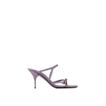 Versace Nyx Satin Mules 80 mm in Purple | Mules | Coveti