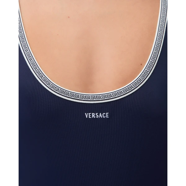 Versace One-Piece Swimsuit in Blue, view 5 | Swimsuits