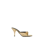 Versace Opera Bow Metallic Mules 85mm in Gold | Mules | Coveti