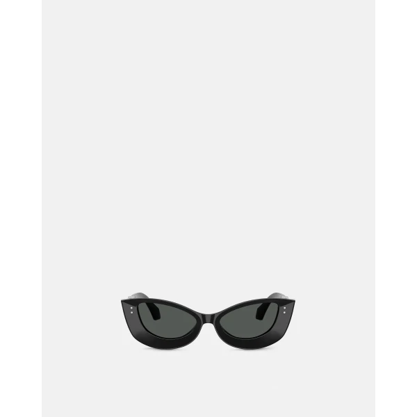 Versace Peggy Cat-Eye Sunglasses in Black, view 2 | Sunglasses