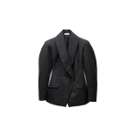 Versace Pinstripe Wool Twill Jacket in Grey | Jackets | Coveti