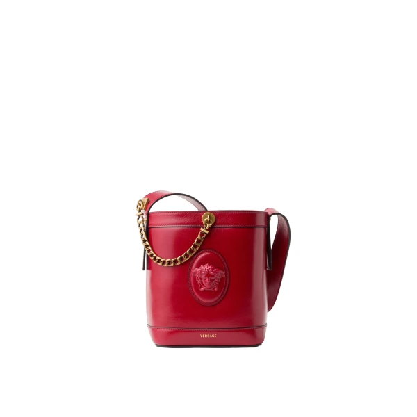 Pivot Mini Leather Bucket Bag in Red, Ref. 1RF1J