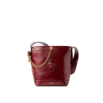 Versace Pivot Small Leather Bucket Bag in Red, Ref. 1A19197 | Bucket Bags | Coveti