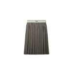Versace Pleated Wool-Mohair Midi Skirt in Grey | Pleated Skirts | Coveti