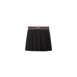 Versace Pleated Wool-Mohair Mini Skirt in Black | Pleated Skirts | Coveti