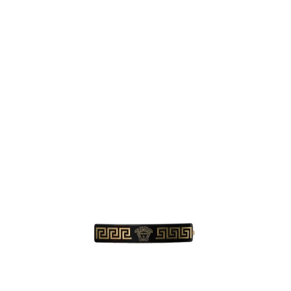 Versace Plex Hair Clip in Black | Hair Accessories | Coveti