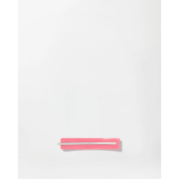 Versace Plex Hair Clip in Pink, view 3 | Hair Accessories