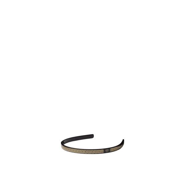 Versace Plex Headband in Black | Hair Accessories | Coveti