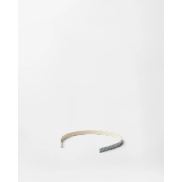 Versace Plex Headband in White and Blue, view 3 | Hair Accessories
