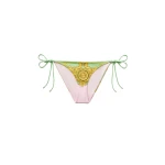 Versace Printed Bikini Bottoms in Yellow and Pink | Bikini | Coveti