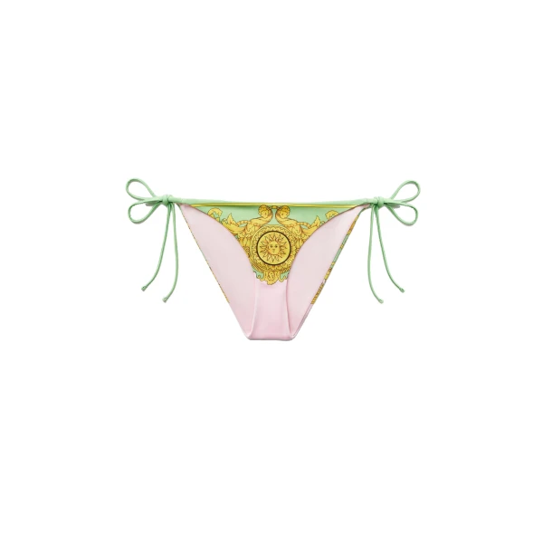 Printed Bikini Bottoms in Yellow and Pink
