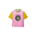 Versace Printed Cotton-Jersey T-Shirt in Pink | T-shirts | Coveti