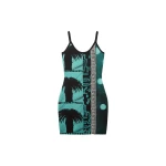 Versace Printed Knit Viscose Mini Dress in Light Blue | Mini Dresses | Coveti