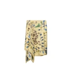 Versace Printed Silk Twill Midi Skirt in Yellow | Midi Skirts | Coveti