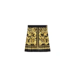 Versace Printed Silk Twill Pleated Mini Skirt in Black and Print, Ref. 1000829 | Pleated Skirts | Coveti