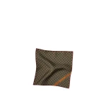 Versace Printed Silk Twill Pocket Square in Green and Print | Scarves | Coveti