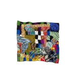Versace Printed Silk Twill Scarf 90 cm in Medusa Collage Print | Scarves | Coveti