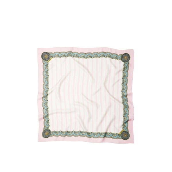 Versace Printed Silk Twill Scarf 90 cm in Pink | Scarves | Coveti