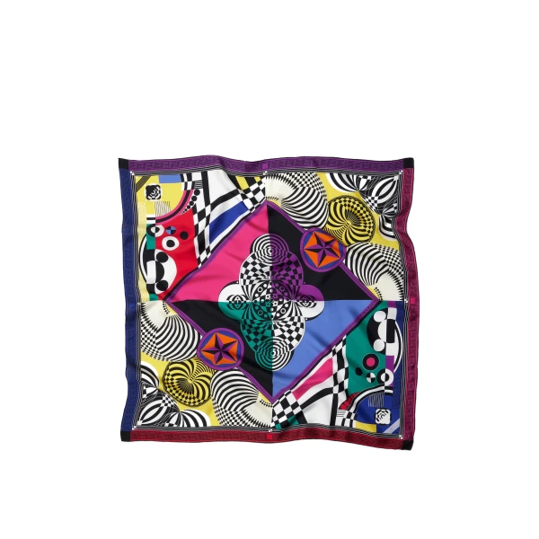 Printed Silk Twill Scarf 90 cm in Teatro Print