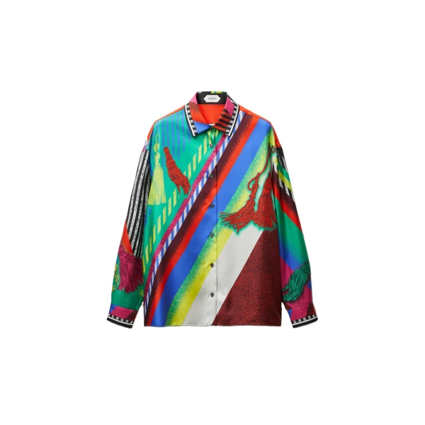 Versace Printed Silk Twill Shirt in Multicolour, Ref. 1025686 | Shirts | Coveti