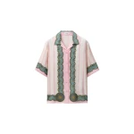 Versace Printed Silk Twill Shirt in Pink | Shirts | Coveti
