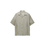 Versace Printed Silk Twill Shirt in White and Black | Shirts | Coveti