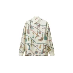 Versace Printed Silk Twill Shirt in White and Hanging' Out Print | Shirts | Coveti