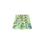 Versace Printed Silk Twill Shorts in Green | Shorts | Coveti
